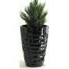 Vaso MOSAICO Tondo Laccato Lucido Nero - immagine 2