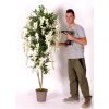 Glicine Artificiale Wisteria - Tronco Medium - da cm. 100 a cm. 300 - Fiori Bianchi - immagine 2