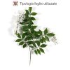 Glicine Artificiale Wisteria - Tronco Medium - da cm. 100 a cm. 300 - Fiori Bianchi - immagine 4